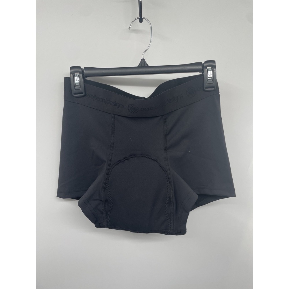 Aero Tech Designs Cycling Underwear Men M Black 3" Inseam Padded Boxer Brief NWT